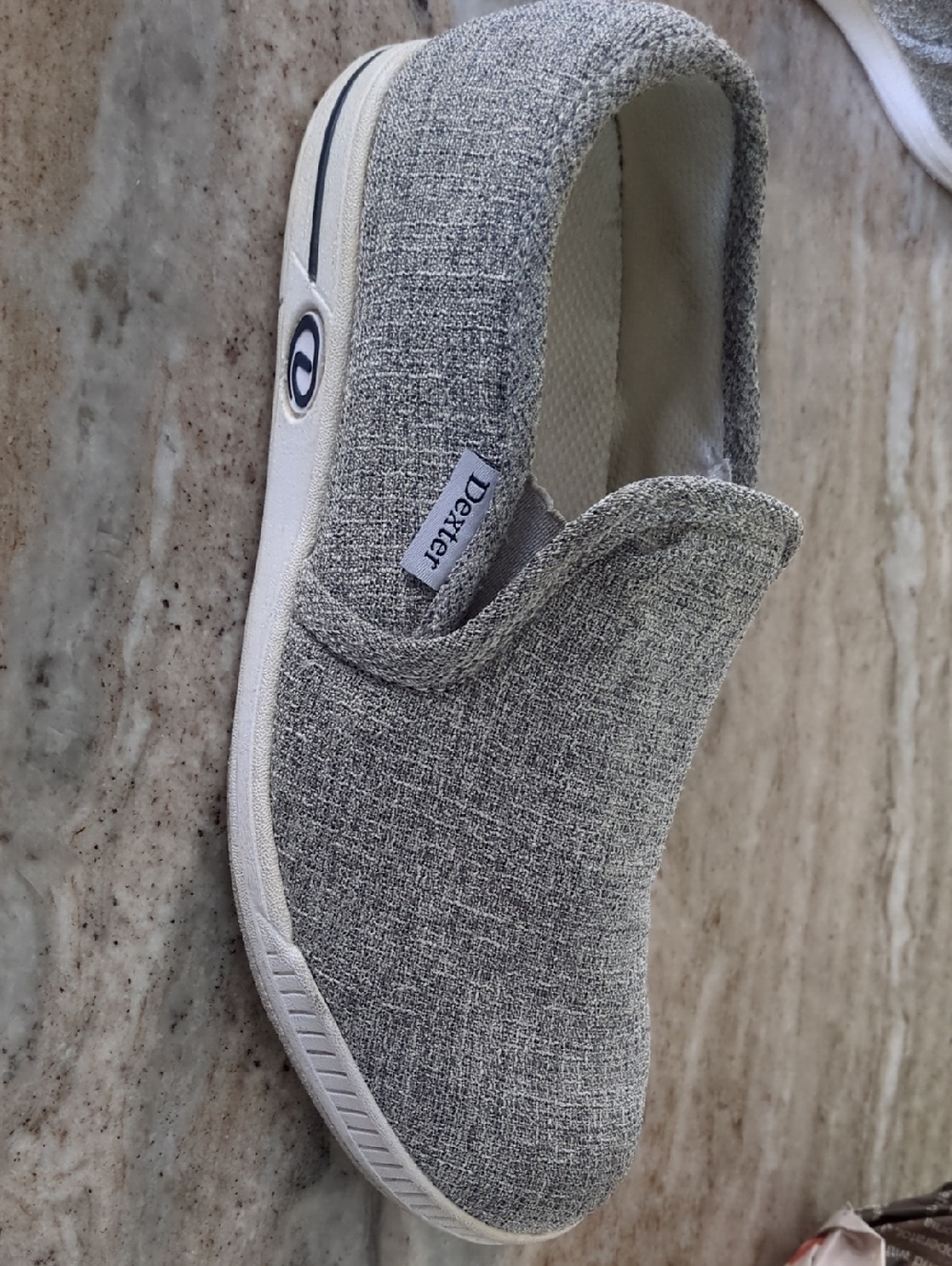 Dexter Women’s Slip-On Bowling Shoes in Light Gray Knit 7.5 - Picture 2 of 5